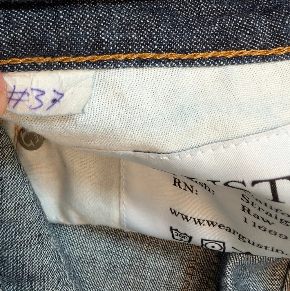 Gustin #37 Super Light Selvedge Denim Straight Jeans Men's Size 35 Made in USA - Picture 4 of 9